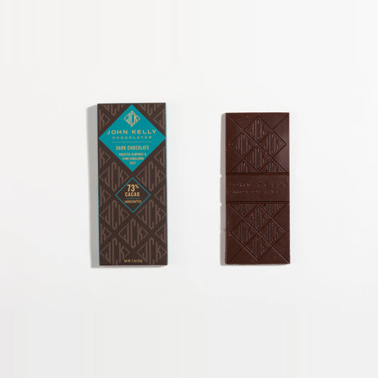 Dark Chocolate Bar with Roasted Almonds & Pink Himalayan Salt