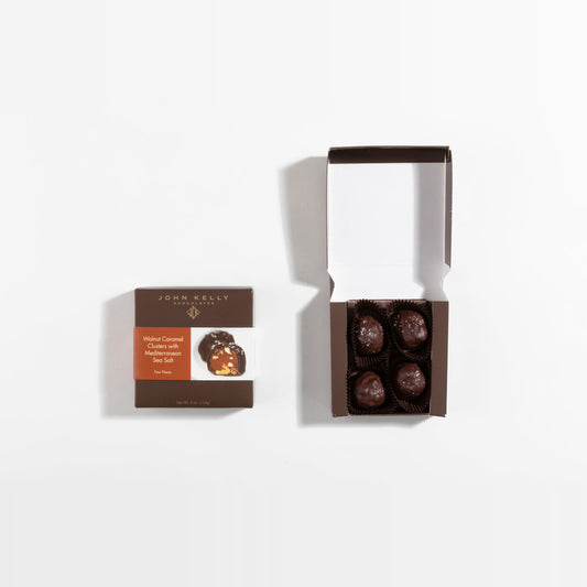 4 Piece Walnut Caramel Cluster with Mediterranean Sea Salt