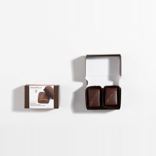 2 Piece Semi-Sweet Chocolate & Caramel w/Hawaiian Alaea Sea Salt