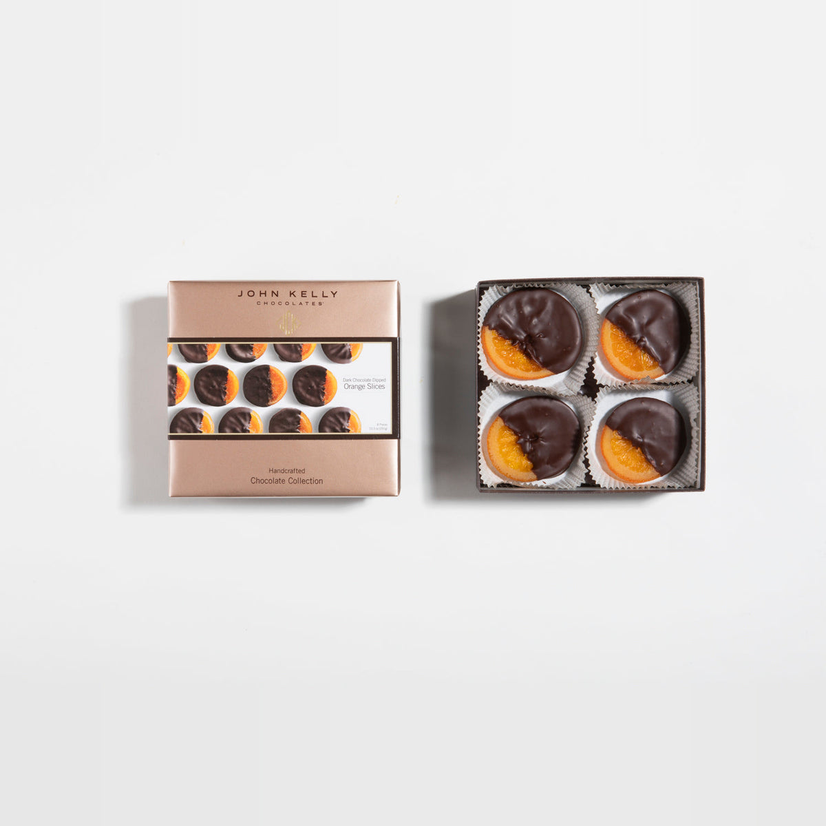 8 piece Dark Chocolate Dipped Orange Slice Gift Box