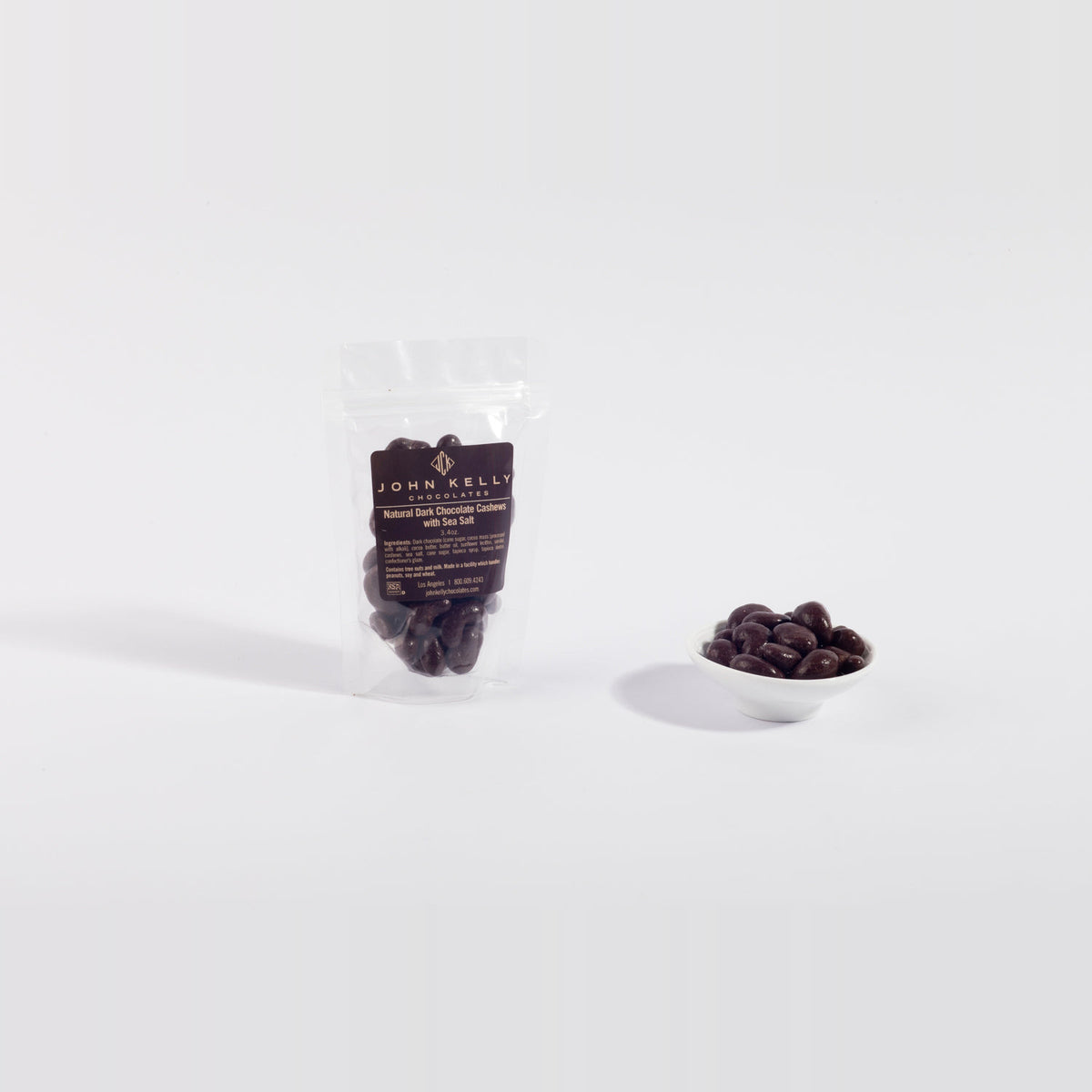 Dark Chocolate Coated Cashews With Sea Salt