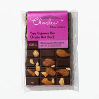 Charles Chocolates Tres Cojones (Triple Nut) Bar, wrapped