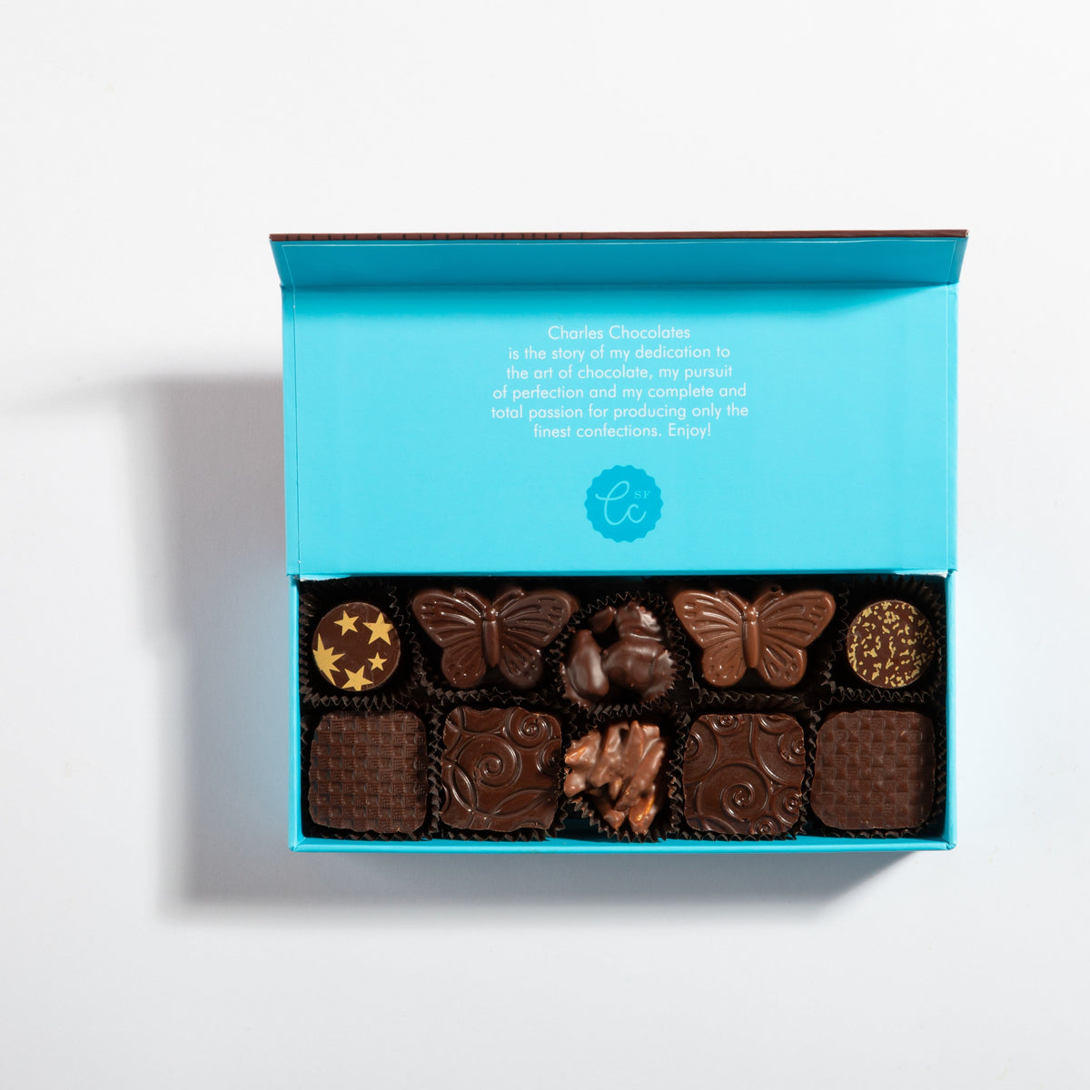 Nuts, Pralines & Caramels Collection, small box open