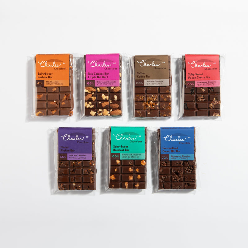 Ultimate Chocolate Bar Collection, all seven bars wrapped