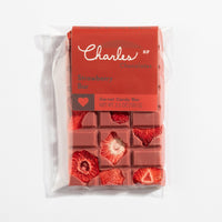 Charles Chocolates Ruby Garnet Strawberry Bar, wrapped