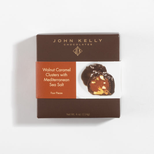 4 Piece Walnut Caramel Cluster with Mediterranean Sea Salt