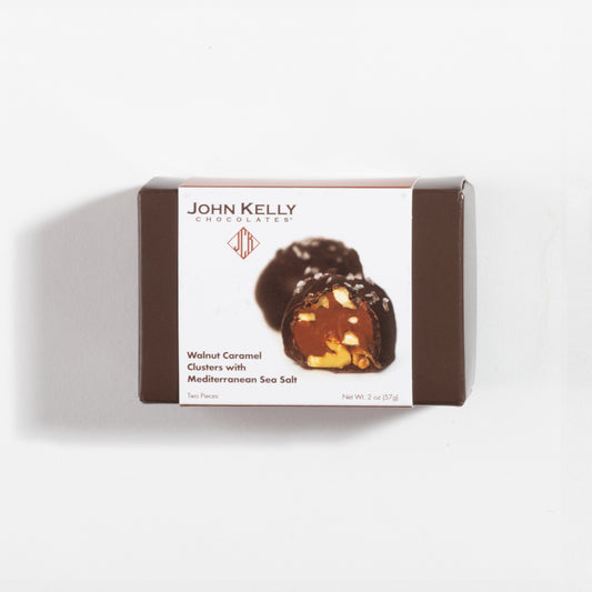 2 Piece Walnut Caramel Cluster with Mediterranean Sea Salt