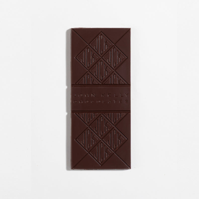 John Kelly Chocolates Dark Chocolate Bar, unwrapped