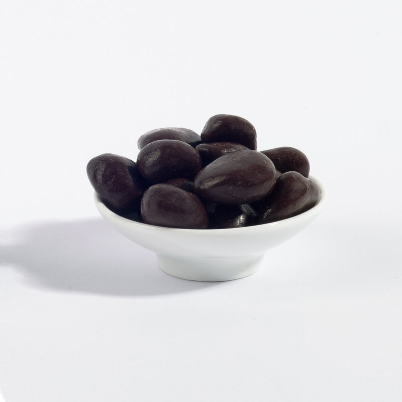 John Kelly Chocolates Dark Chocolate Bing Cherries, in a bowl