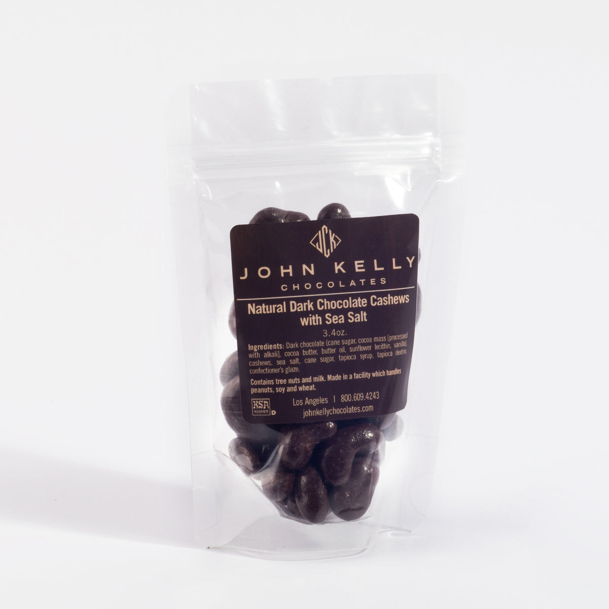 Dark Chocolate Coated Cashews With Sea Salt
