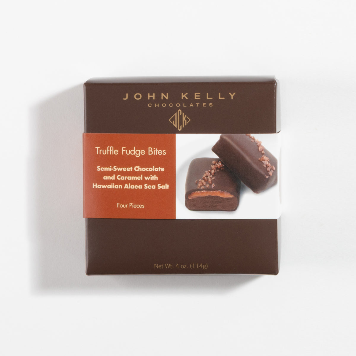 4 Piece Semi-Sweet Chocolate & Caramel w/Hawaiian Alaea Sea Salt