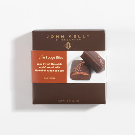 4 Piece Semi-Sweet Chocolate & Caramel w/Hawaiian Alaea Sea Salt