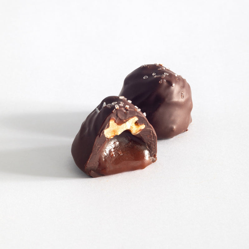 Walnut Caramel Cluster with Mediterranean Sea Salt