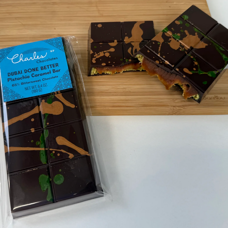 Dubai Done Better – Pistachio Milk Chocolate Caramel Bar